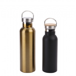 16 oz dual-wall stainless steel with handle steel cover outdoor sports water bottle