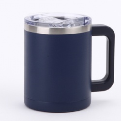 13OZ insulated dual-wall stainless steel vacuum  with handle and cover coffee bottle