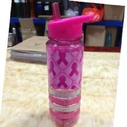 25OZ  outdoor tritan straw bottle for students with temperature and cold insulation