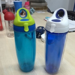 16OZ AS plastic straw bottle with handle student drink bottle