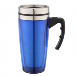 16OZ Custom color with handle triple-wall of isolation stainless steel coffee cup