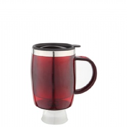 16OZ Red wide body triple insulated double stainless steel office water bottle