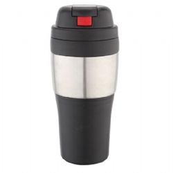 16OZ dual-wall stainless steel with handle flaps cover thermos cup coffee mug