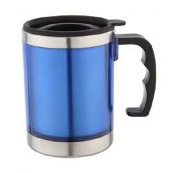 16OZ AS clamshell dual-wall stainless steel three layer isolation coffee mug